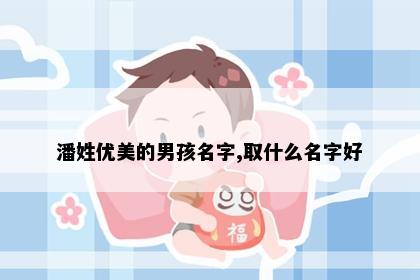 潘姓优美的男孩名字,取什么名字好